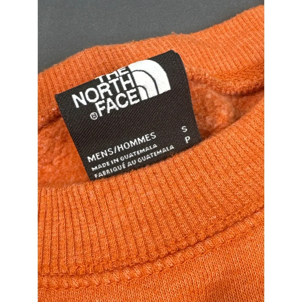 The North Face Mens Orange Heather Heritage Patch Crewneck Sweatshirt Small
